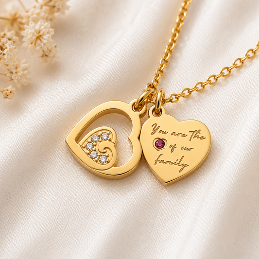 Heart of our family Necklace (Titanium Steel)