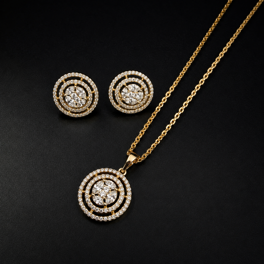 Fleur Halo Necklace Set