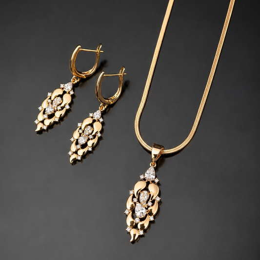 Celestia Leaf Necklace Set