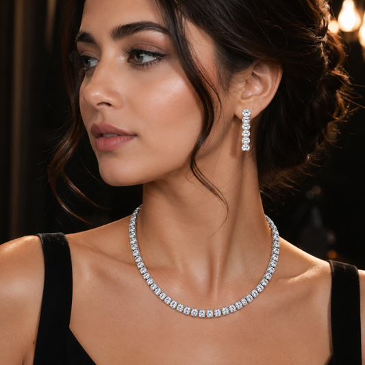 Royale Tennis Necklace Set