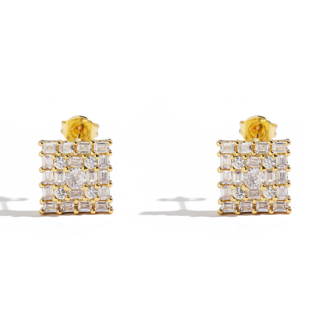 Cluster of Diamond Stud Earrings
