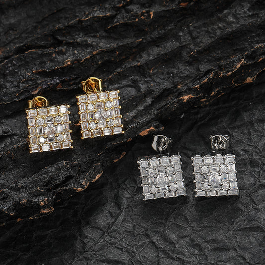 Cluster of Diamond Stud Earrings