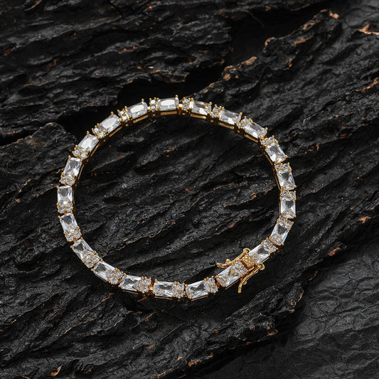 REGALIA BAGUETTE GOLD TENNIS BRACELET