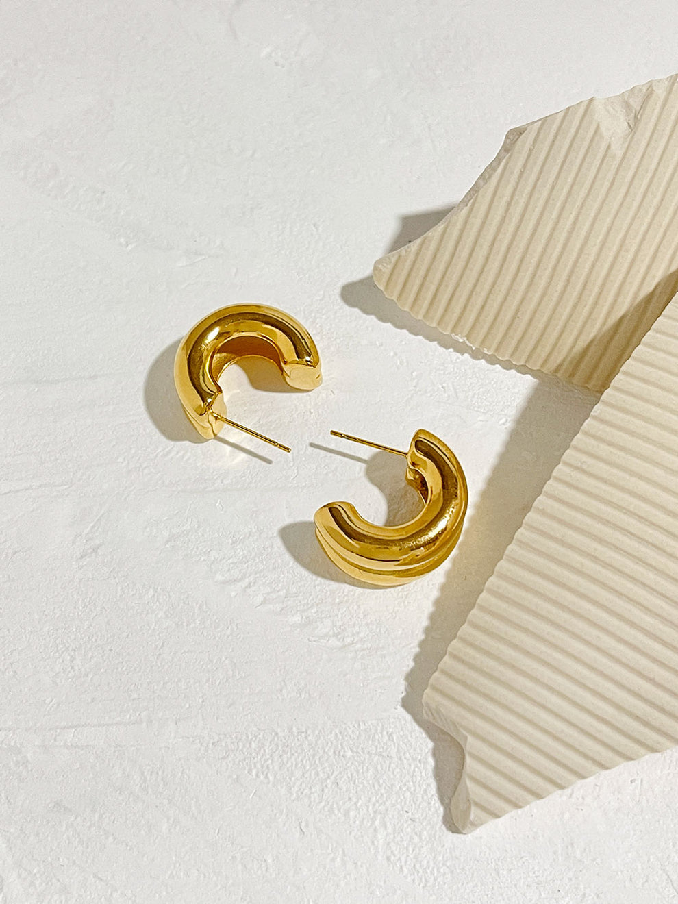Gold Twin Hoop Earrings
