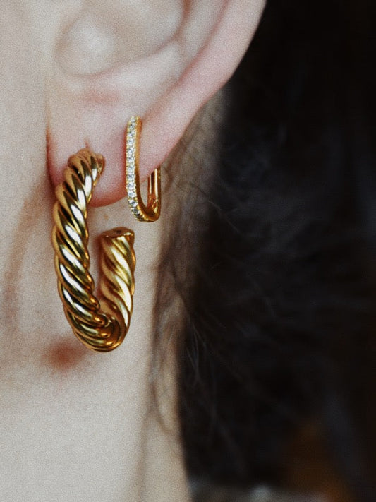 Twisted Hoop Earrings