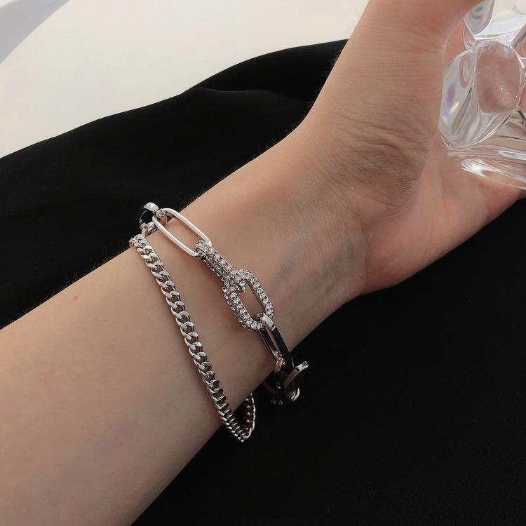 Studded Curb Bracelet (Titanium Steel)