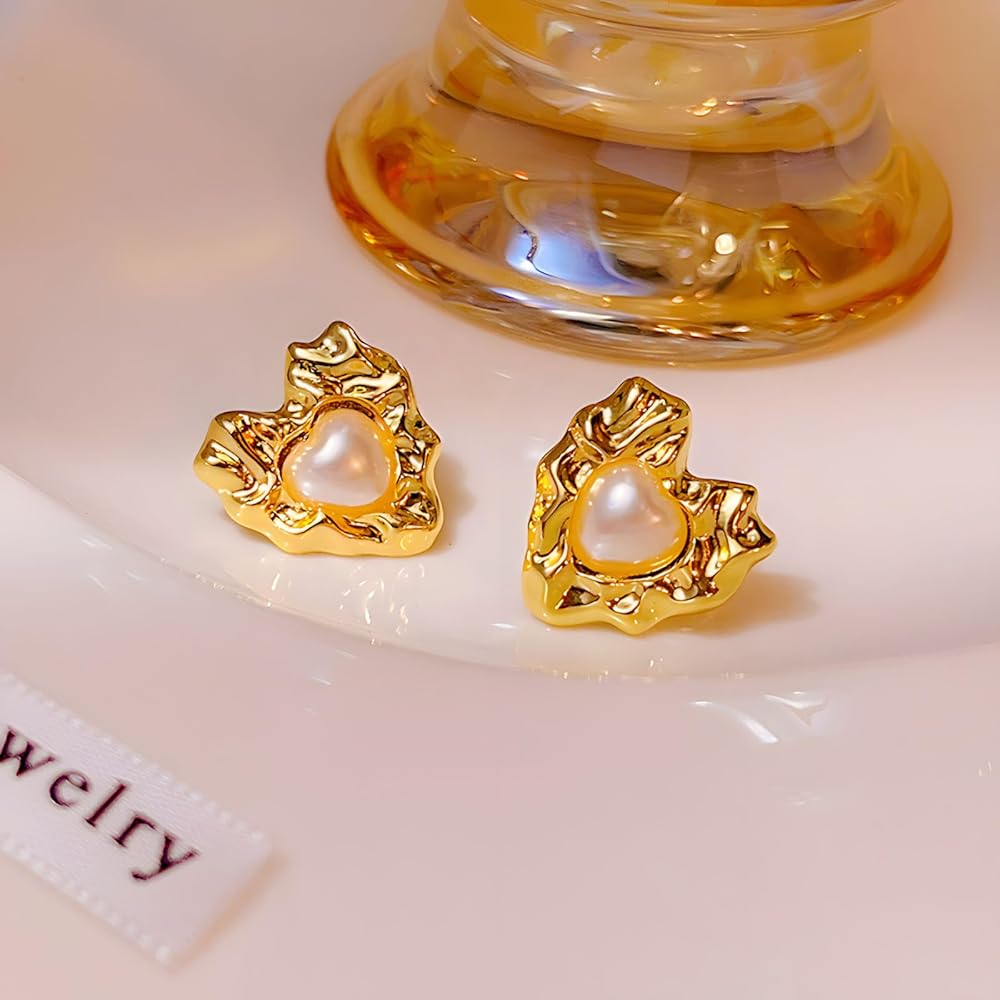 Lion Heart Natural Pearl Earrings (925 Sterling Silver)