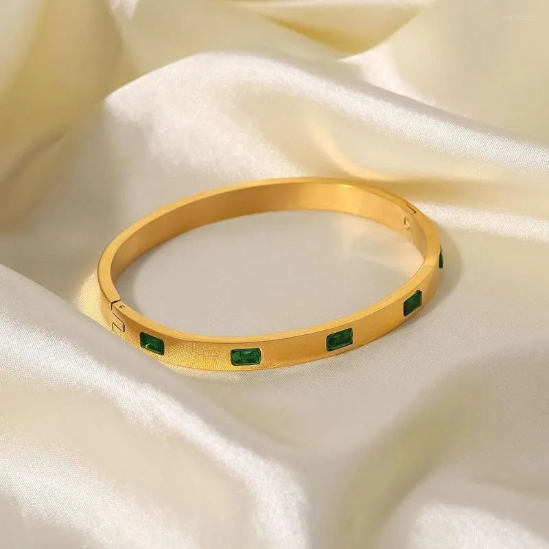 Dazzling Baguette Stone Bangle