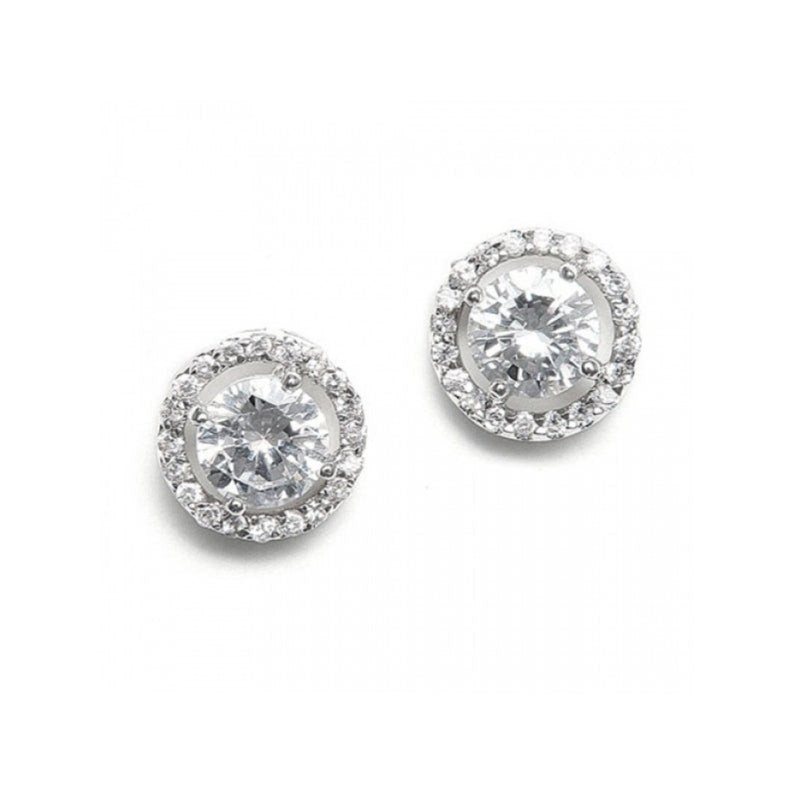 Round Cut Solitaire Earrings