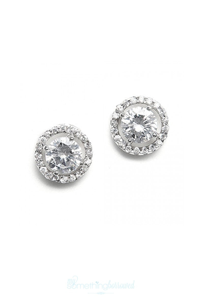 Round Cut Solitaire Earrings