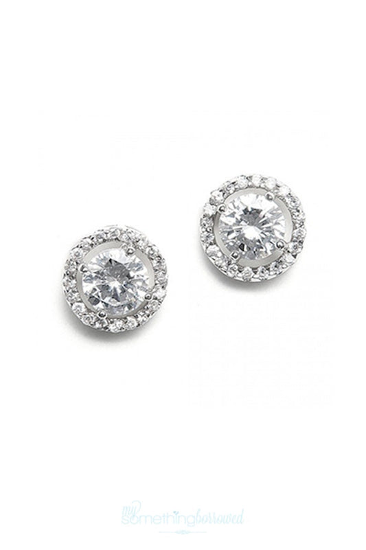 Round Cut Solitaire Earrings