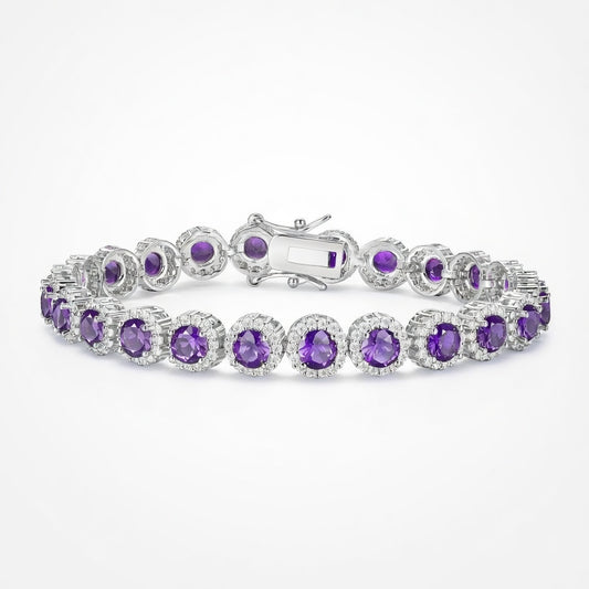 AMETHYST ROYALE HALO BRACELET
