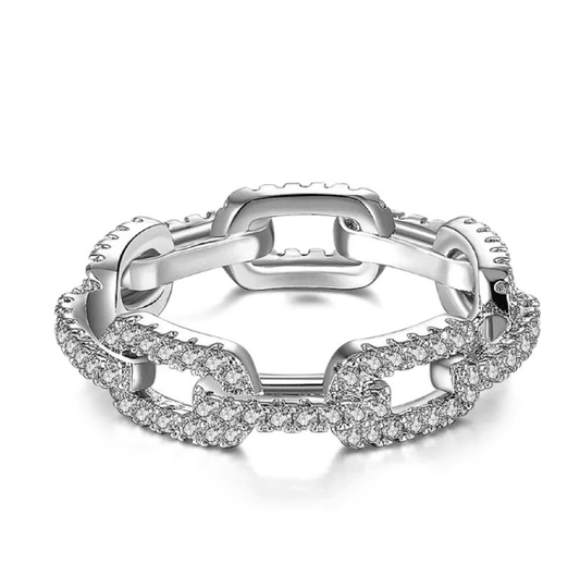 Studded Link Band Ring