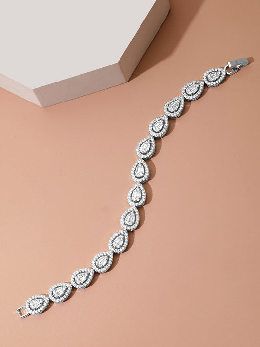 Pear Studded Tennis Bracelet