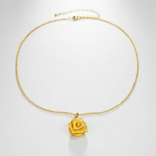 Golden Rose Necklace