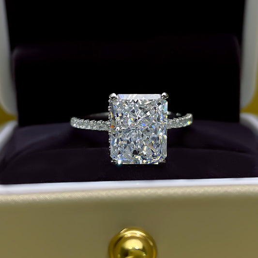 Radiant Rectangle Cut Diamond Ring