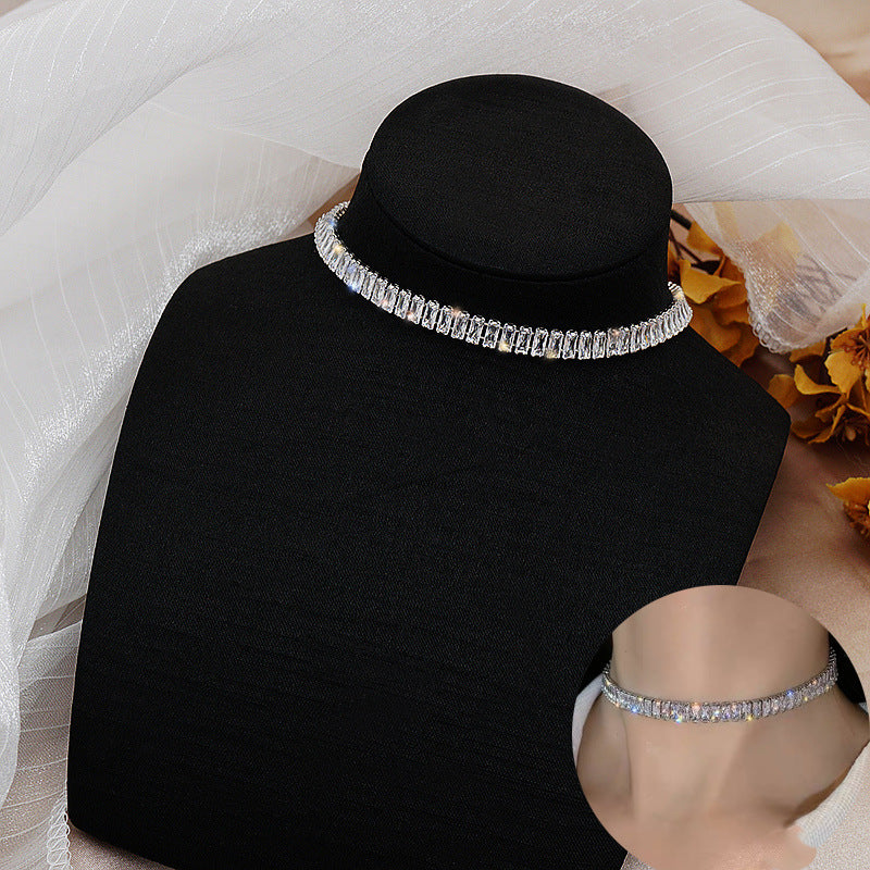 Rectangular Tennis Necklace