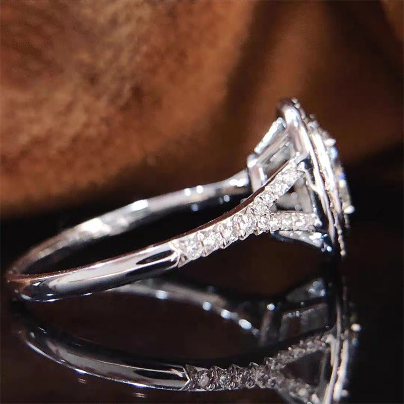 Studded Crown Oval Ring (Adjustable)