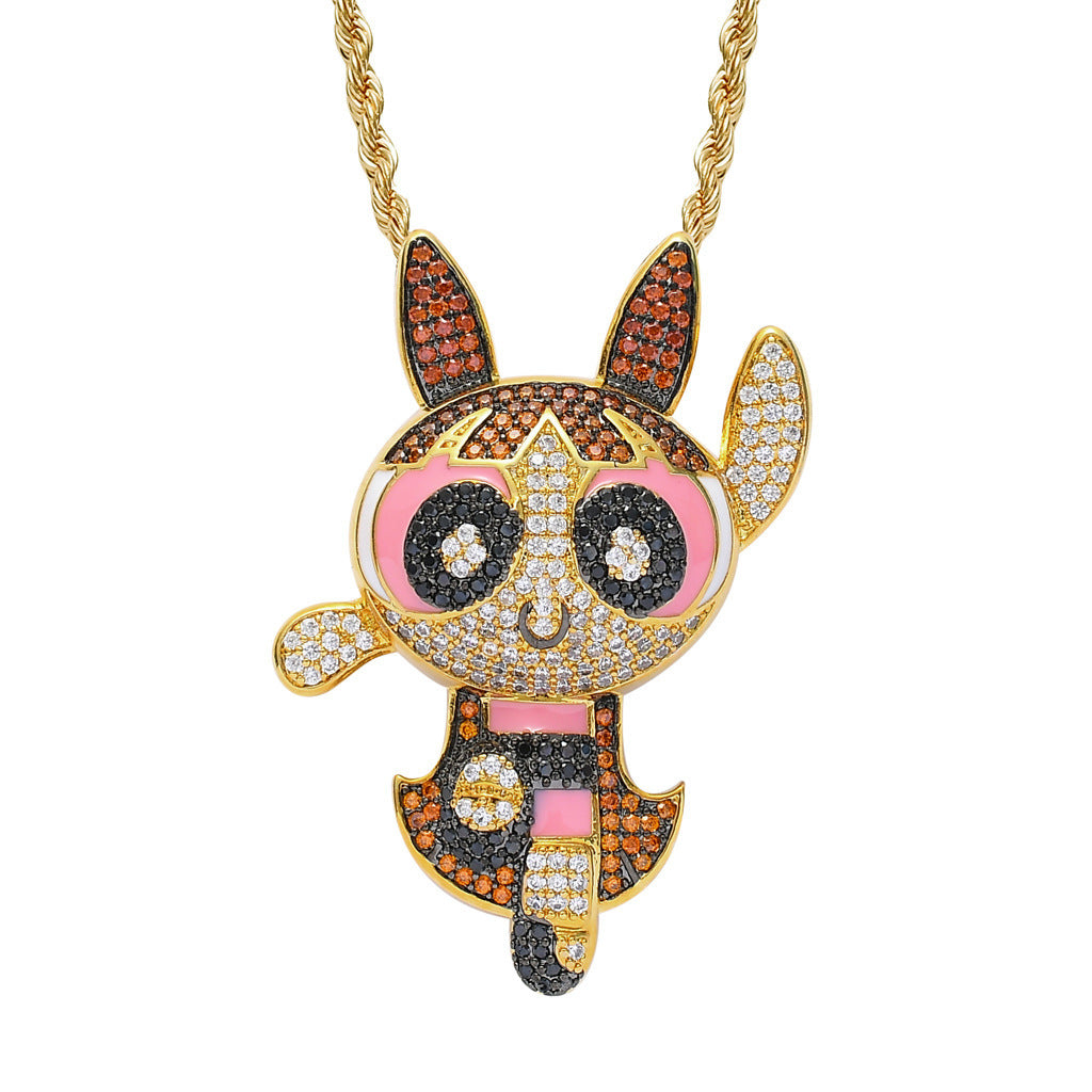 Iced Power Puff Necklace