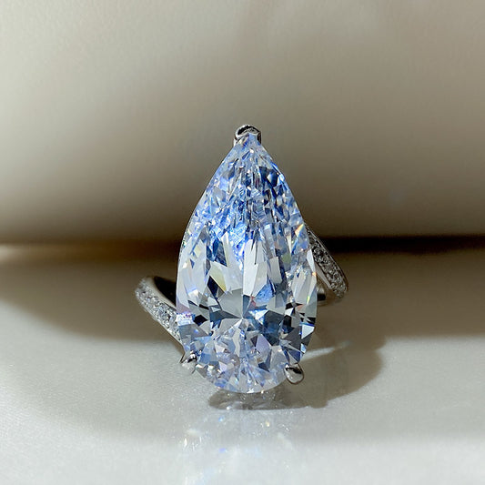 Tear Drop Ring (PURE SILVER WITH HALLMARKING)