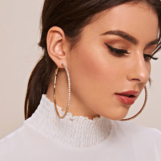 Round Studded Hoops