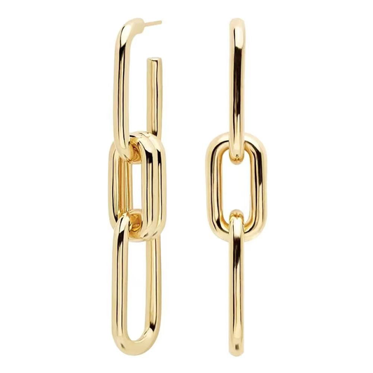 Gold Link Earrings