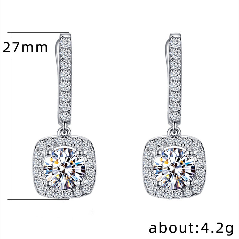 Cushion Cut Droplet Earrings