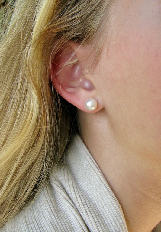 Southern Sea Pearl Earrings (925 Silver).