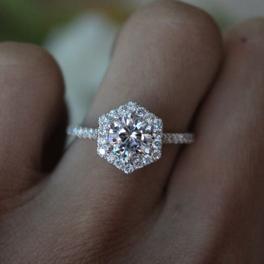 "Bold sparkle, big promise – Cushion Cut in Hallmarked Silver!"