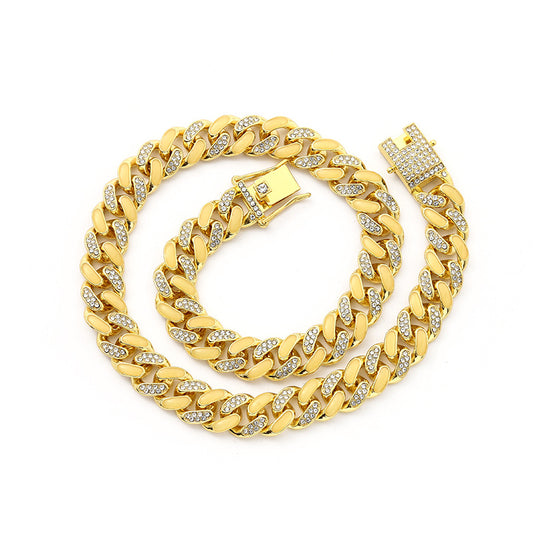 Bold Cuban link chain with a modern glow-in-the-dark twist.