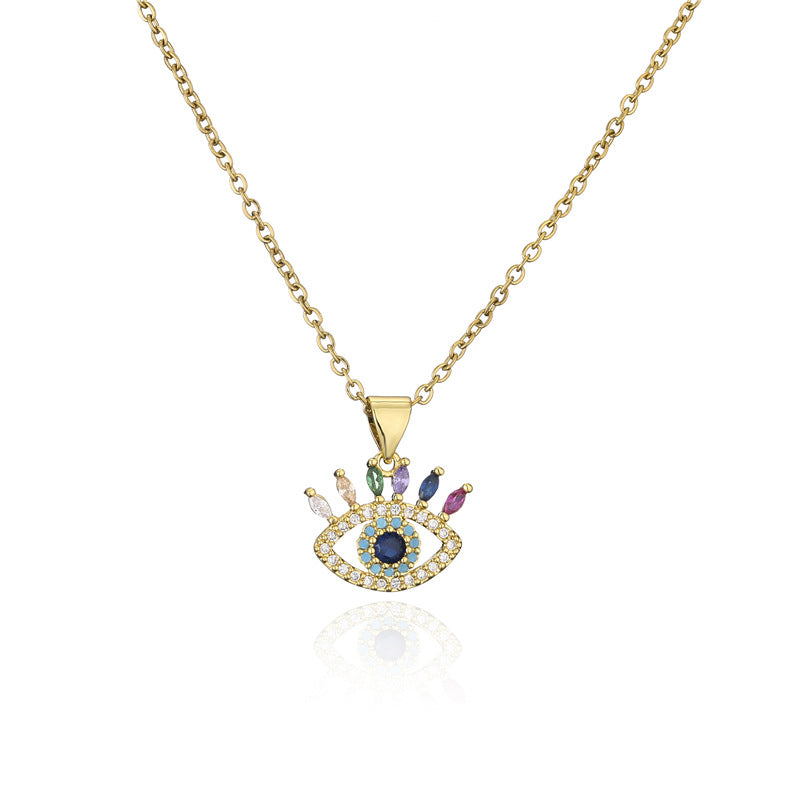 Colorful Petite Evil Eye Necklace
