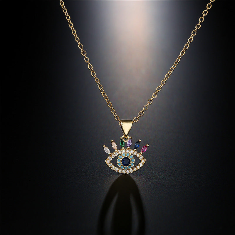 Colorful Petite Evil Eye Necklace