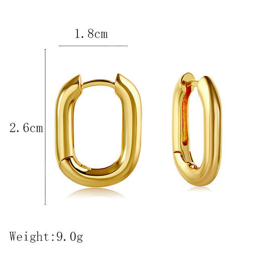 Oval Hoop Earrings