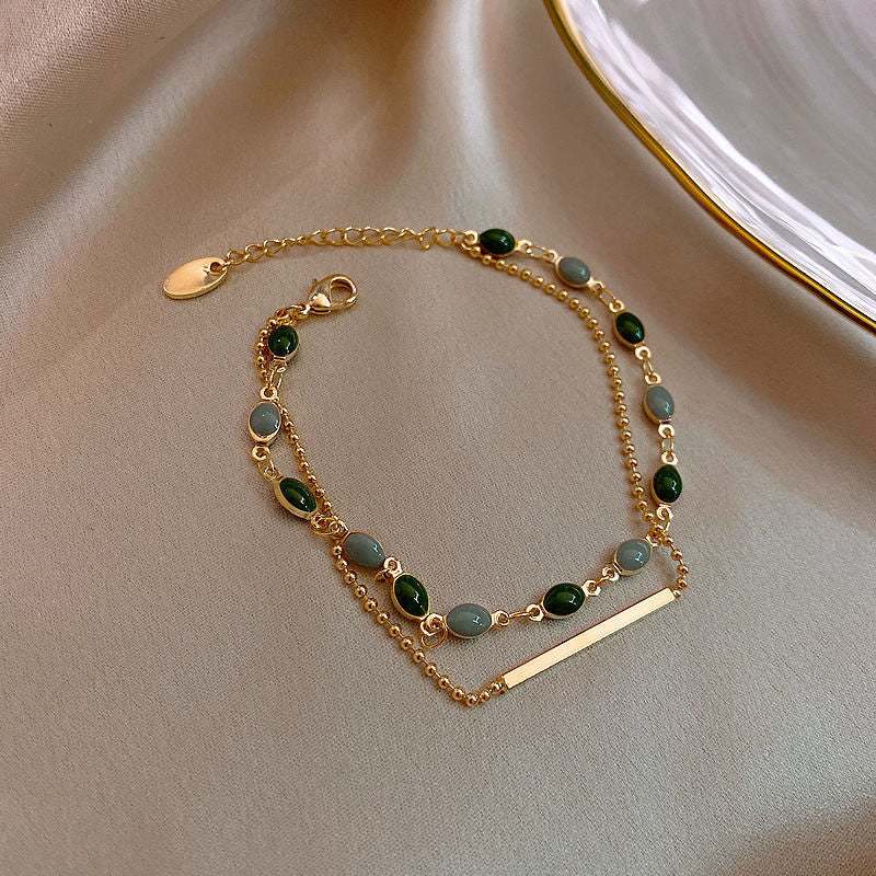 Green Double Layered Bracelet