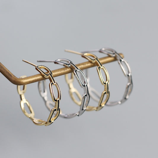 Link hoop Earrings