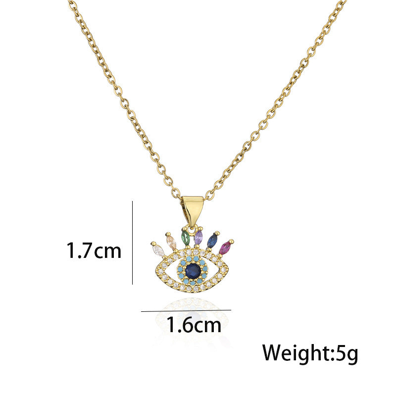 Colorful Petite Evil Eye Necklace