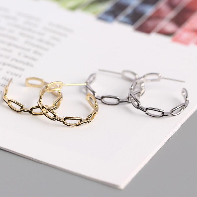 Link hoop Earrings