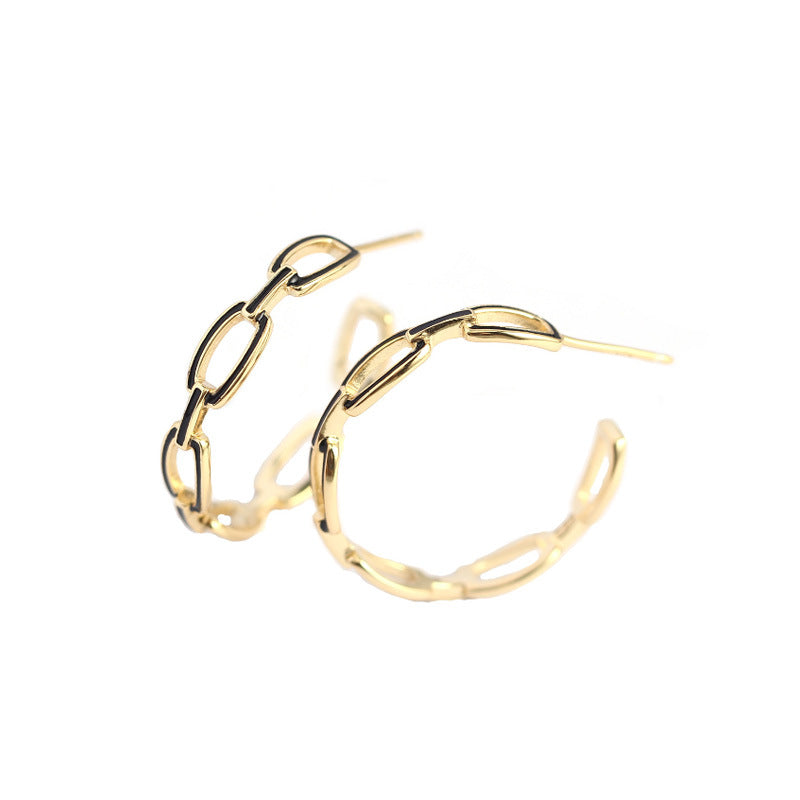 Link hoop Earrings