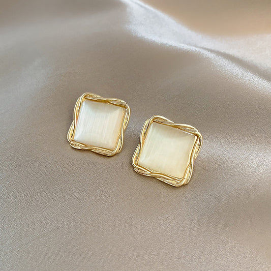 Square Vintage Studs Earrings