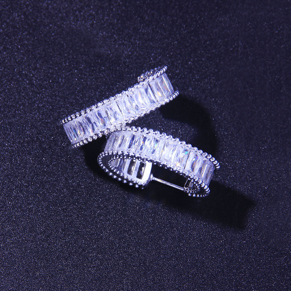 Studded Round Hoops (925 Sterling Silver)