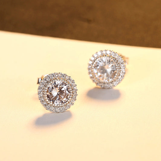 “Like a love that never fades, these solitaire earrings shine with timeless elegance.”