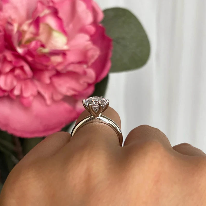 "Elegance begins with one – Solitaire brilliance in Hallmarked Silver."