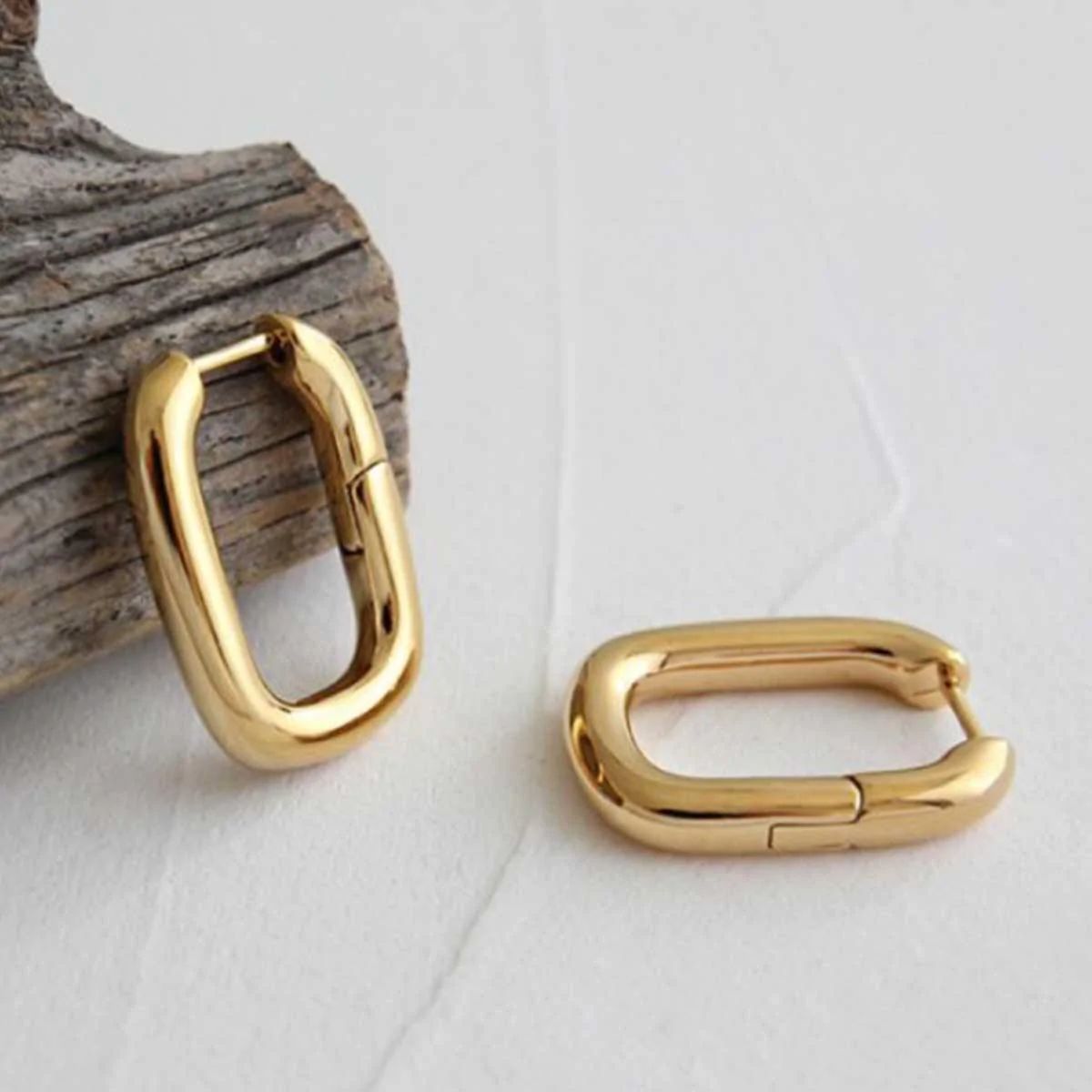 Oval Hoop Earrings
