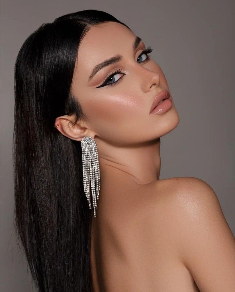 Studded Long Tassel Earrings