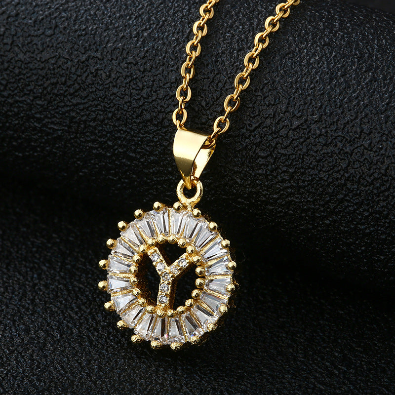 The pendant hangs from a fine, delicate chain with a smooth drape.
