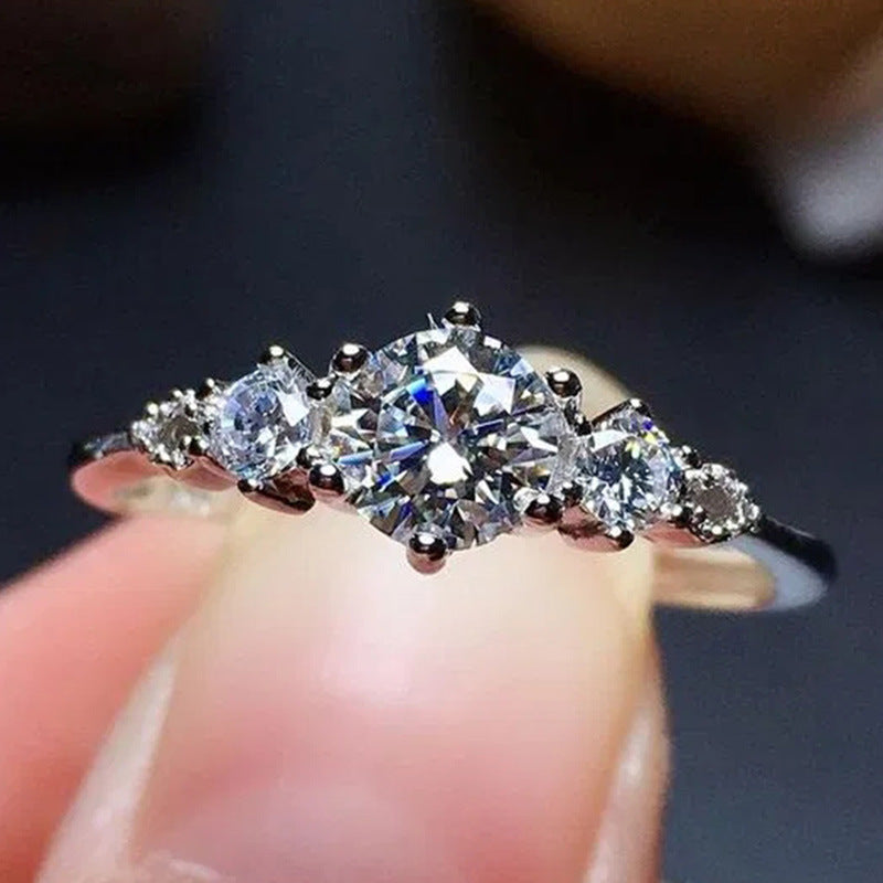 constellation Diamond Ring (925 Sterling Silver)