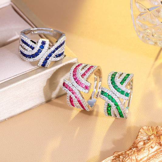 Criss-Cross Cocktail Ring