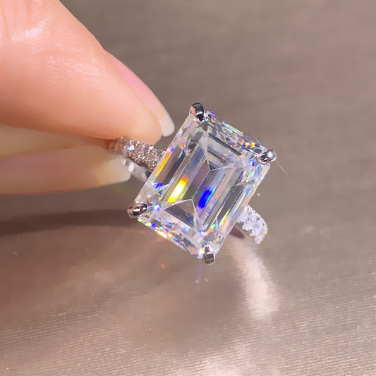Giant Emerald Cut Diamond Ring