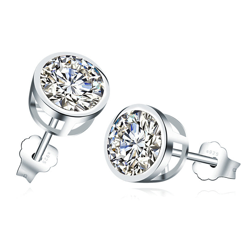 Tiny Bling Solitaire Earrings (925 Sterling Silver)