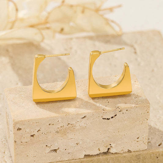 Squared Hoop Earrings